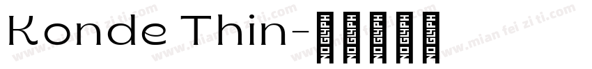 Konde Thin字体转换